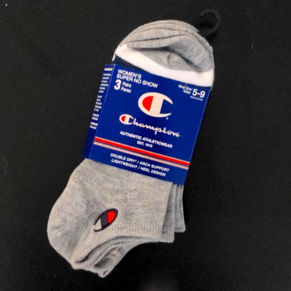 Champion Women's Super No Show Athletic Socks